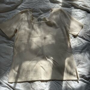 Van Heusen Cream Short Sleeve Top